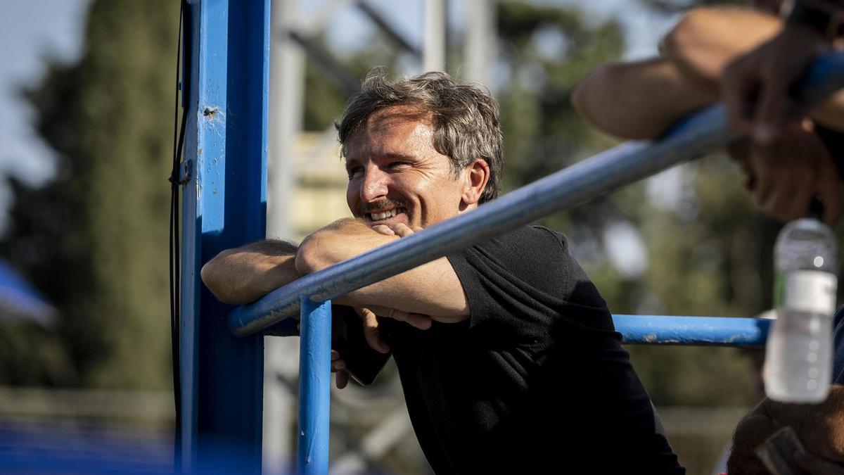 Lalo Arantegui, durante uno de los amistosos de esta pretemporada.