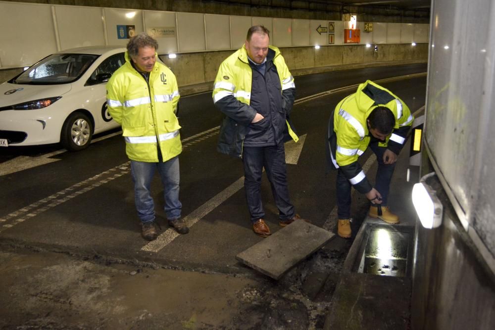 El túnel de María Pita, cerrado por filtraciones