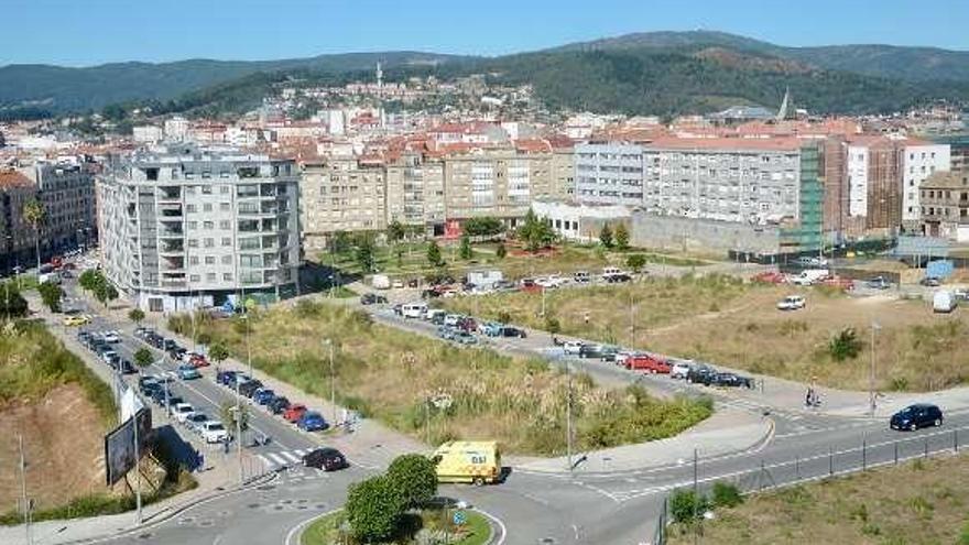 Las parcelas de la UA 18 desde el nuevo edificio judicial. // Rafa Vázquez