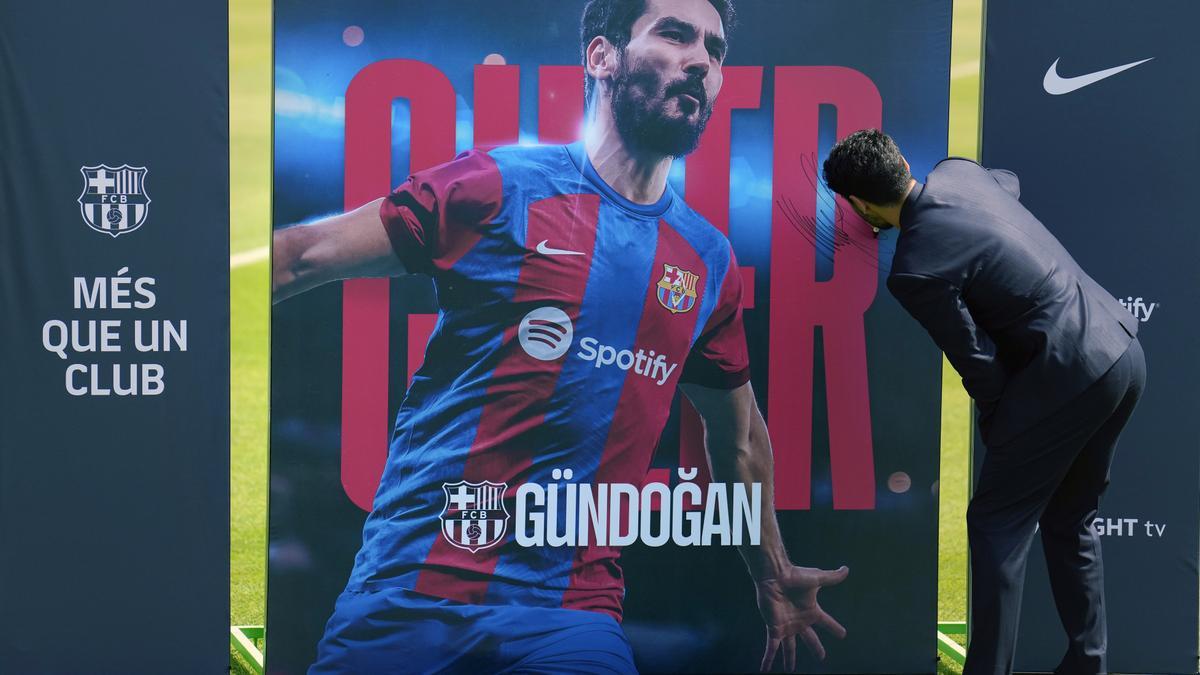 Ilkay Gündogan durante su presentación como nuevo jugador del club azulgrana