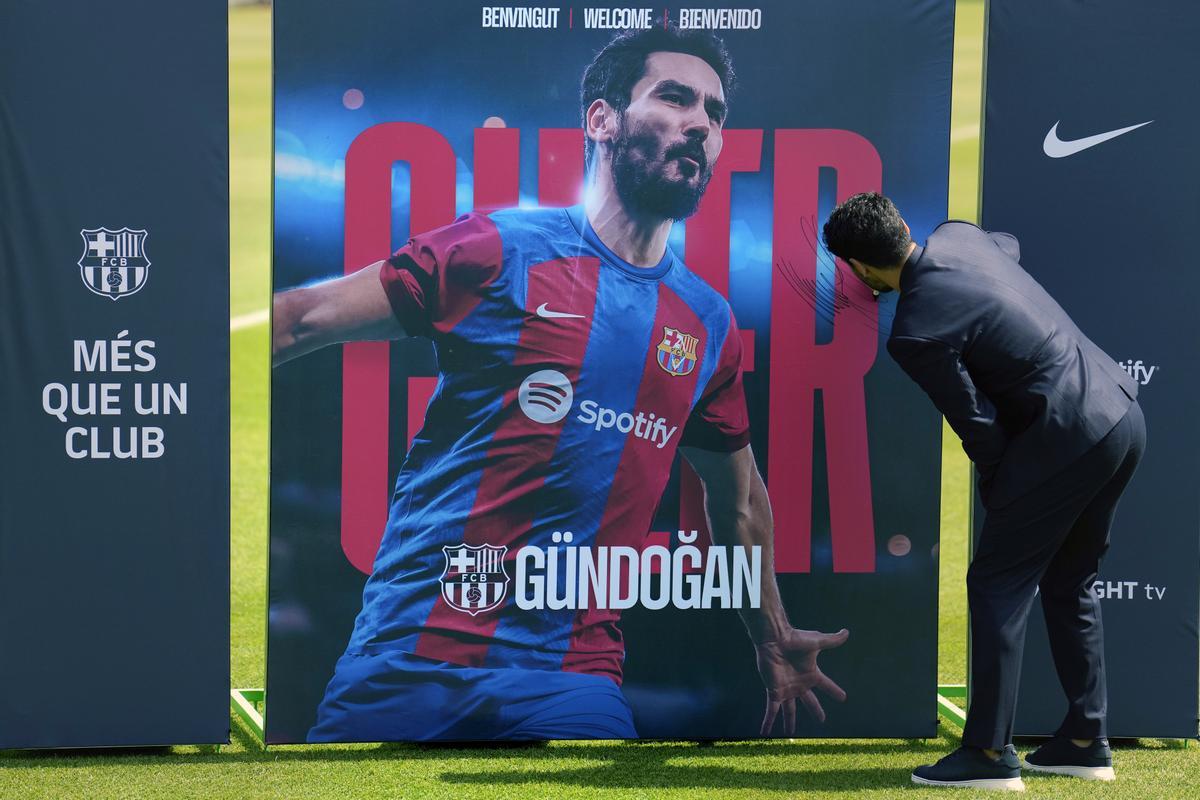 Ilkay Gündogan durante su presentación como nuevo jugador del club azulgrana