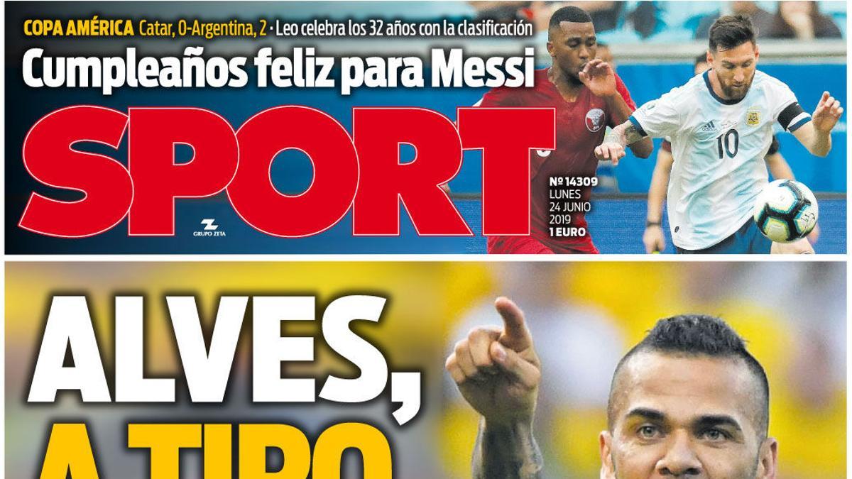 Esta es la portada de SPORT