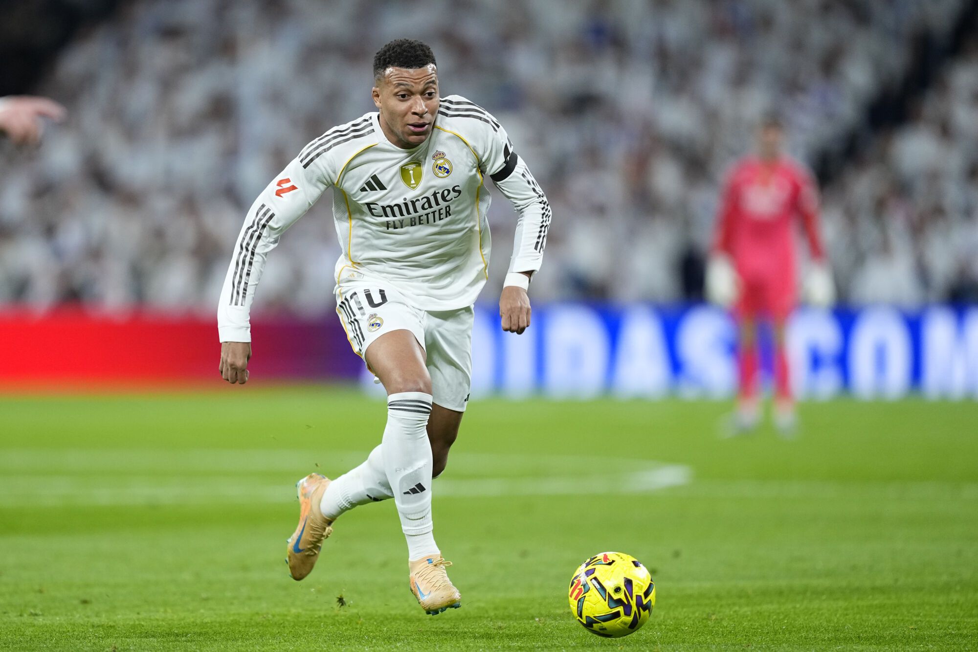 Kylian Mbappe of Real Madrid CF in action during the Spanish League, LaLiga EA Sports, football match played between Real Madrid and RC Celta de Vigo at Bernabeu stadium on December 07, 2025, in Madrid, Spain. AFP7 07/12/2025 ONLY FOR USE IN SPAIN. Oscar J. Barroso / AFP7 / Europa Press;2025;SOCCER;SPORT;ZSOCCER;ZSPORT;Real Madrid v RC Celta de Vigo - LaLiga EA Sports;