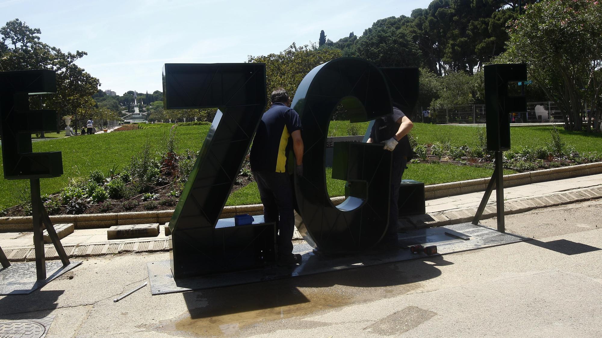 Así se prepara el Parque Grande para inaugurar el festival ZGZ Florece