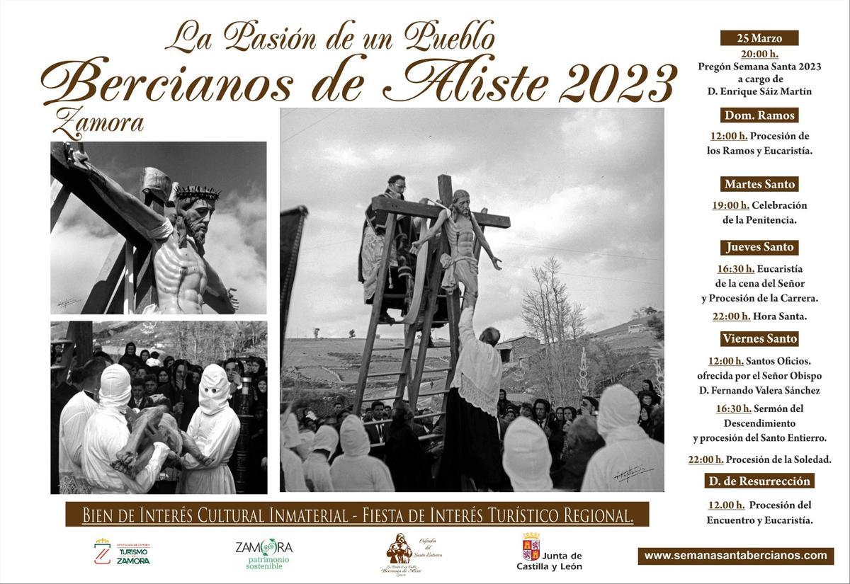 Cartel de la Semana Santa de Bercianos de 2023.