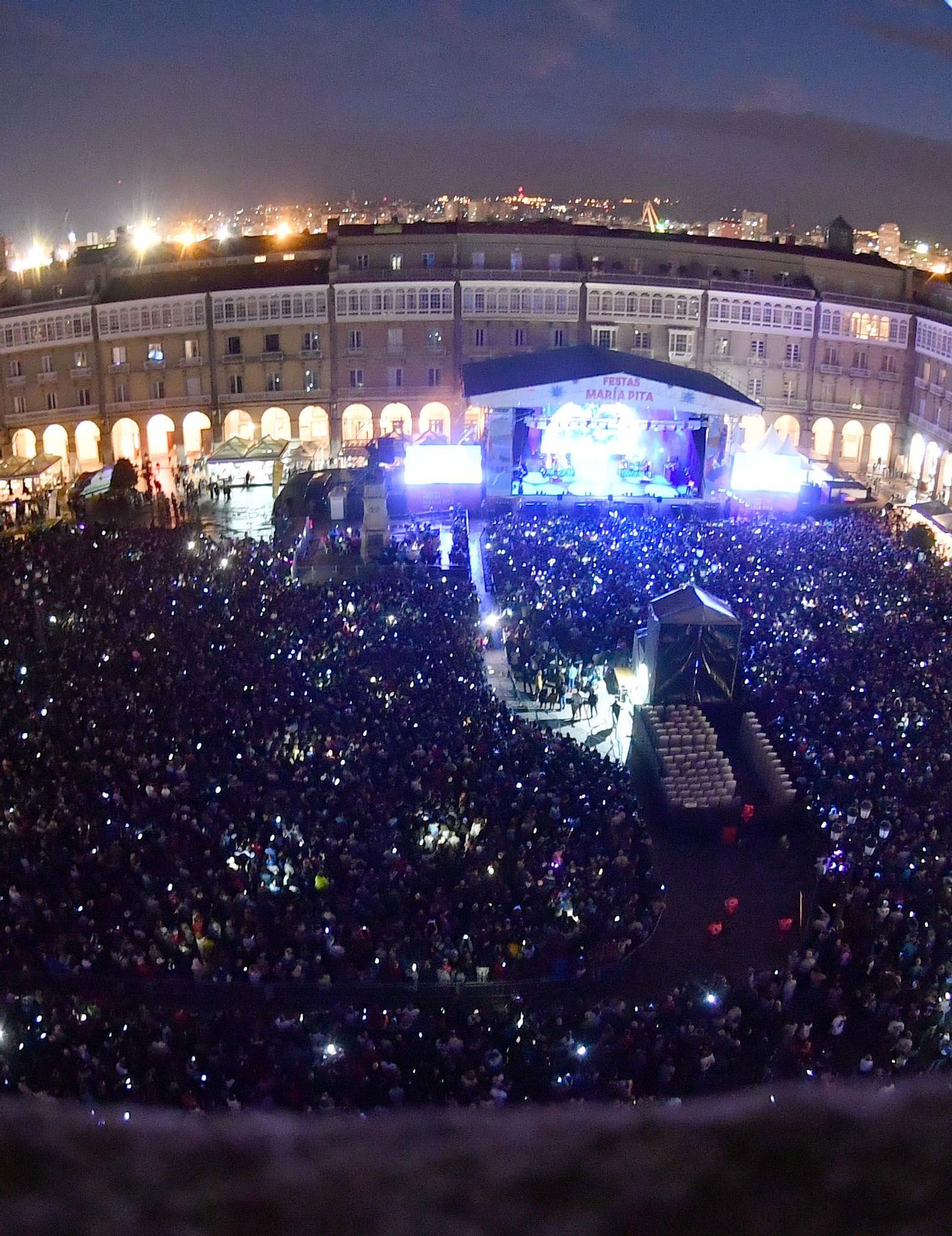 María Pita, a reventar en el concierto de Luis Fonsi