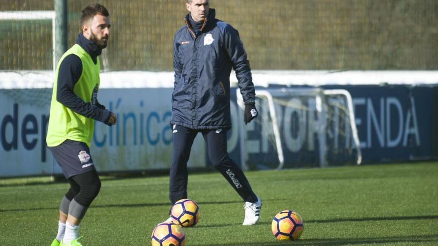 Çolak y Garitano, en una sesión en Abegondo.