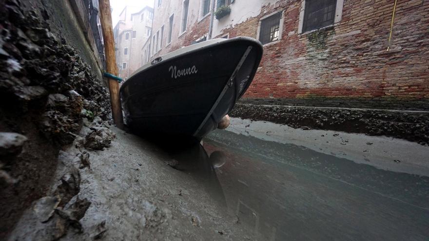 Los canales de Venecia se quedan sin agua