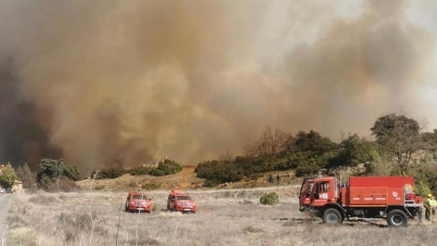 Incendio forestal entre Teruel y Castellón