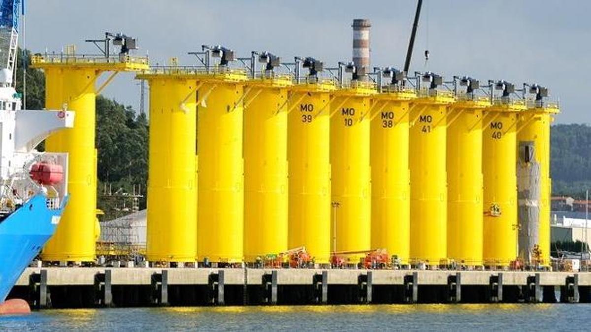 Instalación de energía eólica marina.