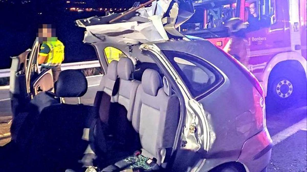 Así ha quedado el coche implicado en el accidente