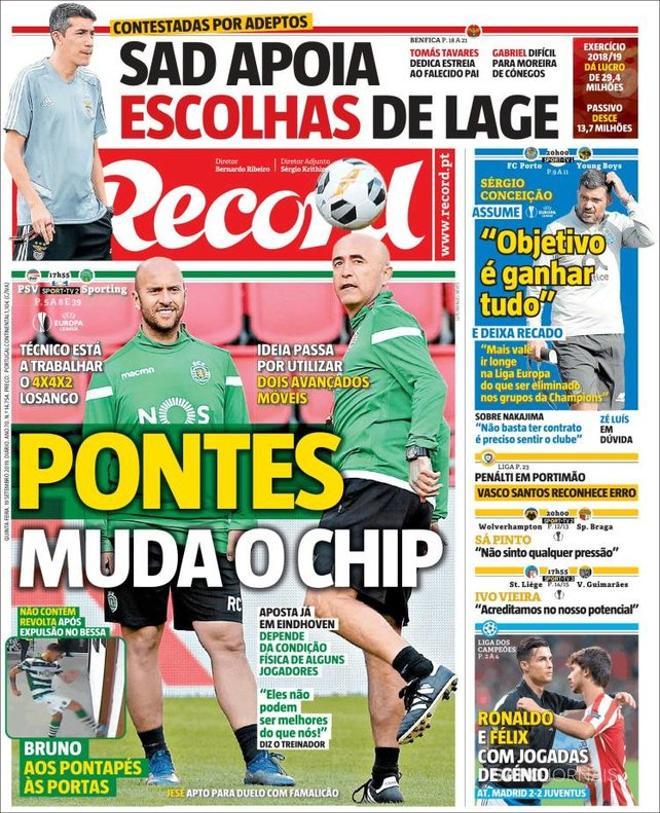 Portada del Record del 19 de septiembre de 2019