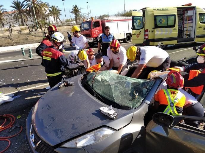 Vuelco en Playa del Inglés