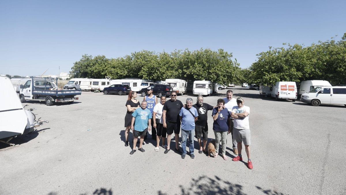 Los caravanistas cargan contra el Ayuntamiento de Palma.