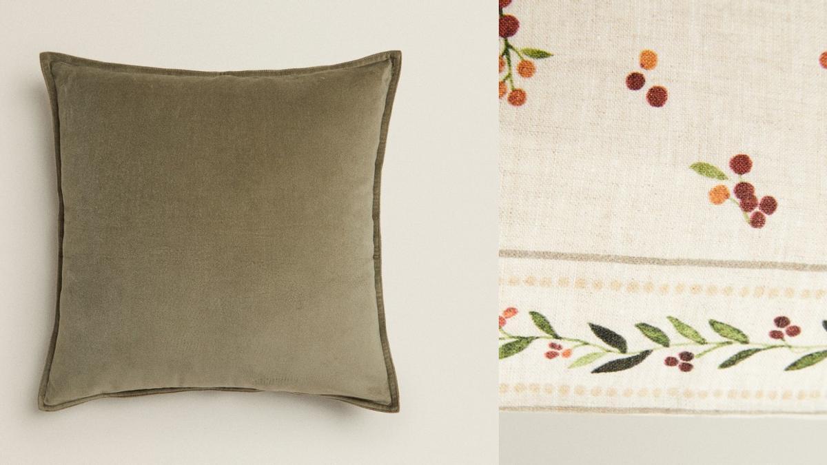 Cojines Zara Home | Liso y con estampado floral, así con los nuevos cojines