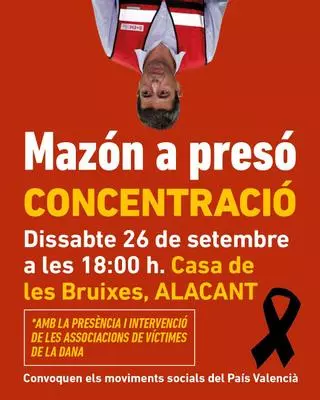 La protesta contra Mazón per la dana es trasllada a Alacant
