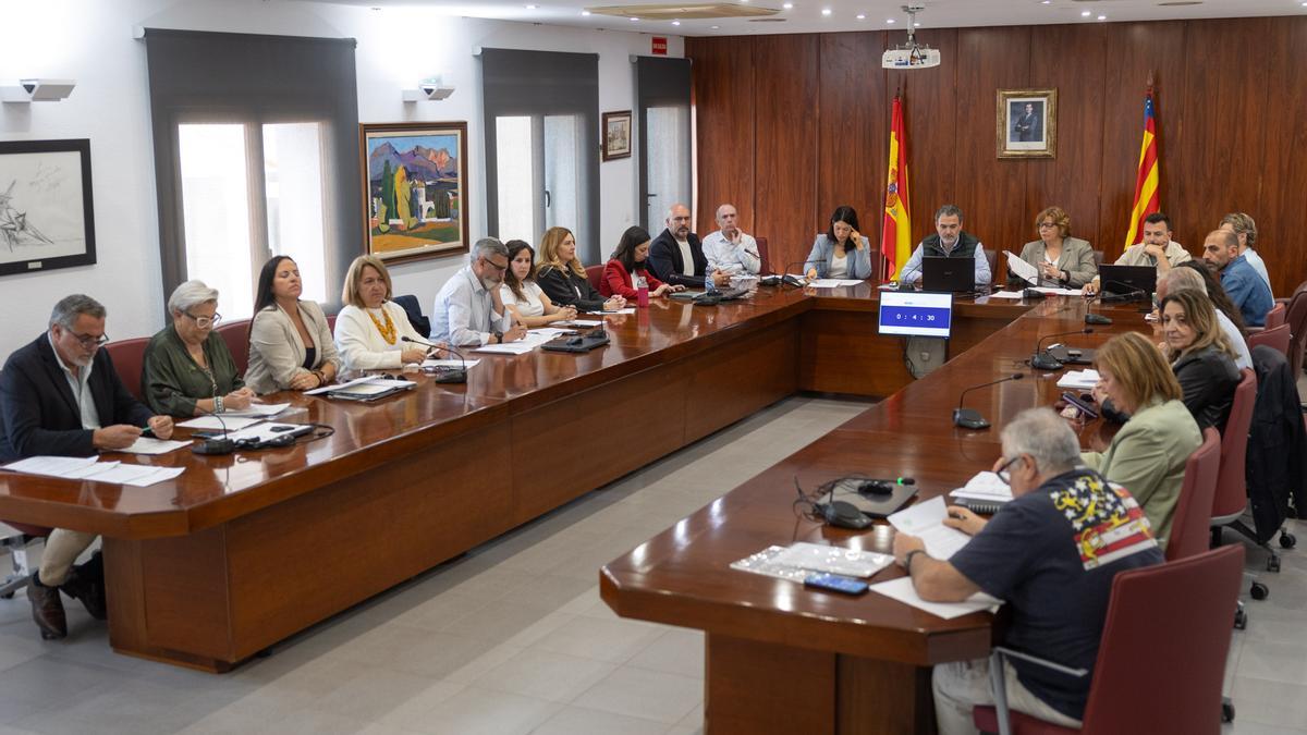 El pleno de l'Alfàs del Pi de este viernes.