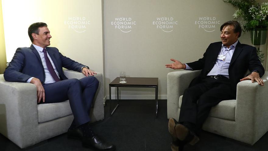 La agenda de Pedro Sánchez en Davos no incluye, de momento, cita con Mittal