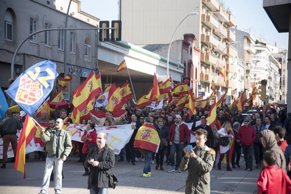 La manifestació per la unitat d''Espanya aplega unes 700 persones a Manresa