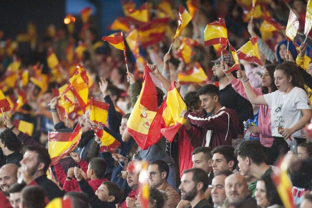 La selección española femenina, en Riazor