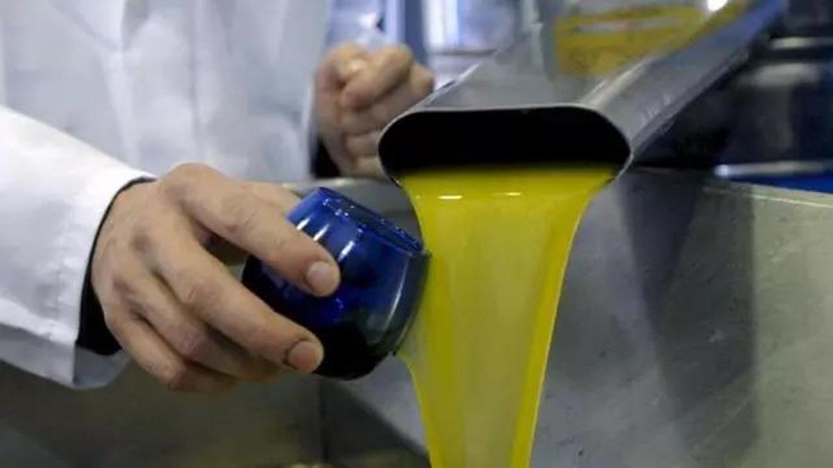 Imagen de aceite de oliva en una almazara de Córdoba.