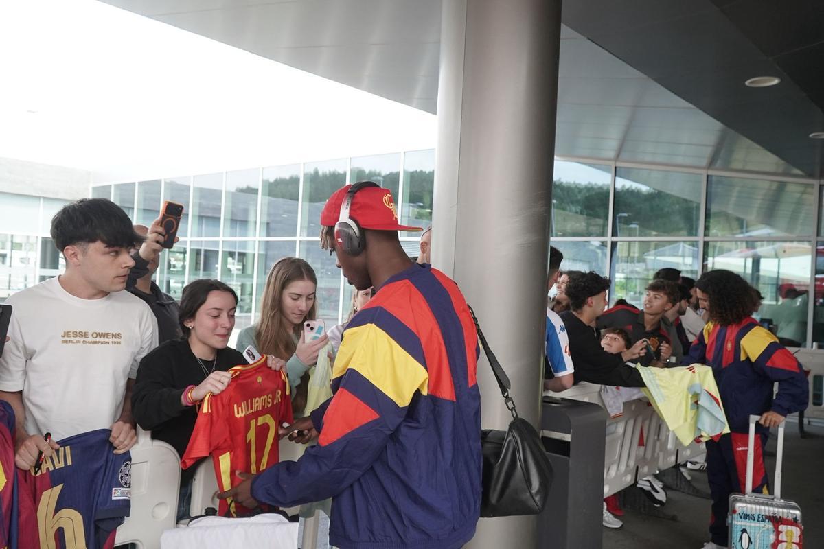 Llegada de la Selección Española a A Coruña Llegada de la Selección Española a A Coruña