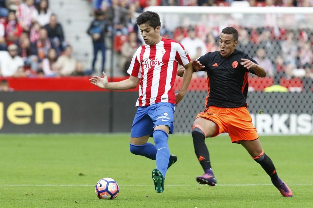 El partido entre el Sporting y el Valencia, en imágenes