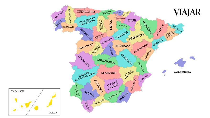 El mapa con el pueblo más bonito de cada provincia de España en 2025