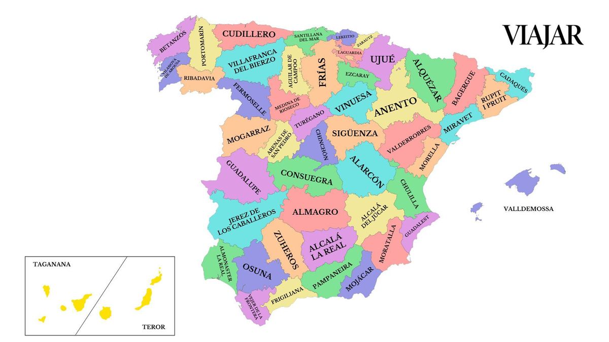 El mapa con el pueblo más bonito de cada provincia de España en 2025