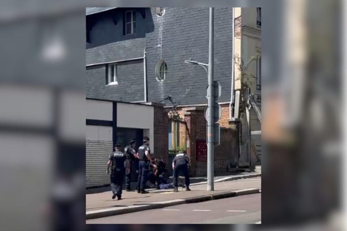 Momento de la detenión del sospechoso