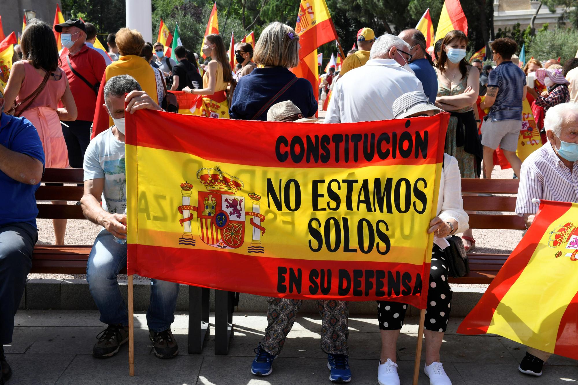 Las derechas se unen contra Sánchez y los indultos en Colón