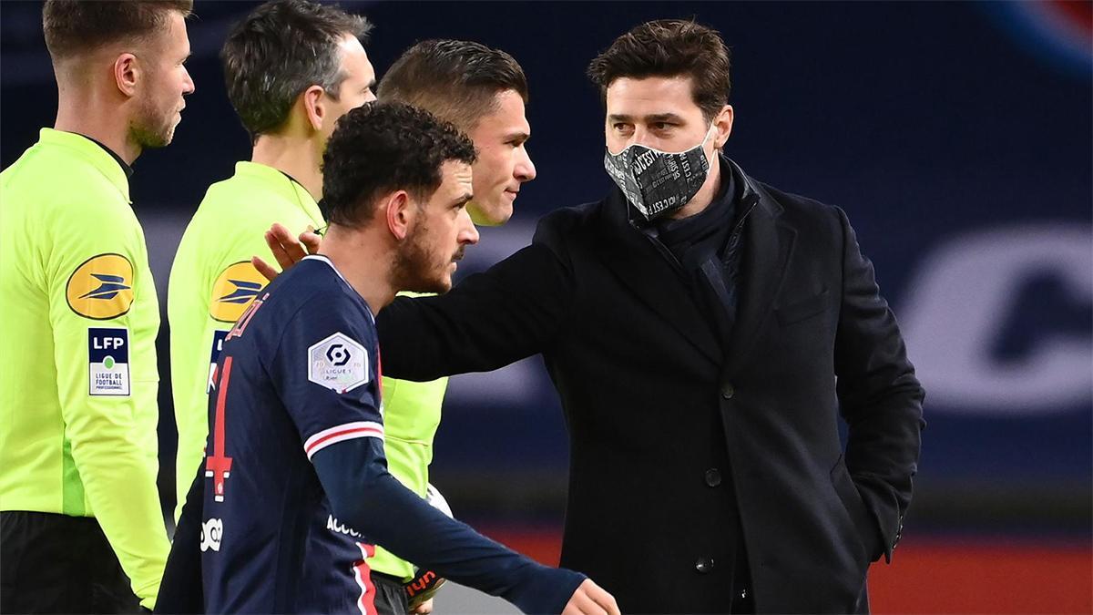 Pochettino junto a Alessandro Florenzi