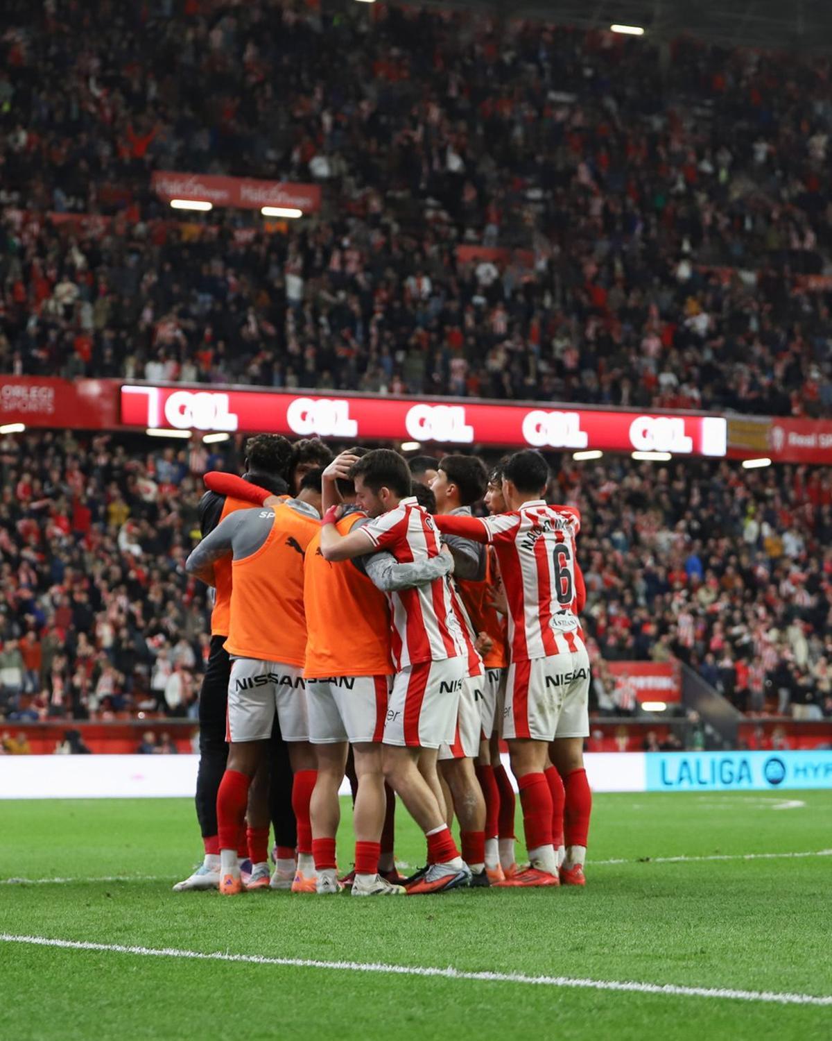 Celebración del gol de Gelabert