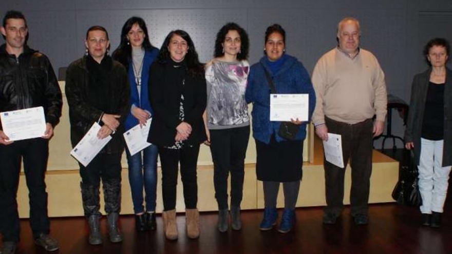 Asistentes al acto de entrega de diplomas celebrado, ayer, en el Auditorio de Vilagarcía.