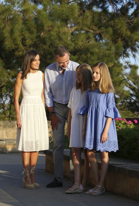 Posado de la Familia Real en el palacio de la Almudaina de Palma