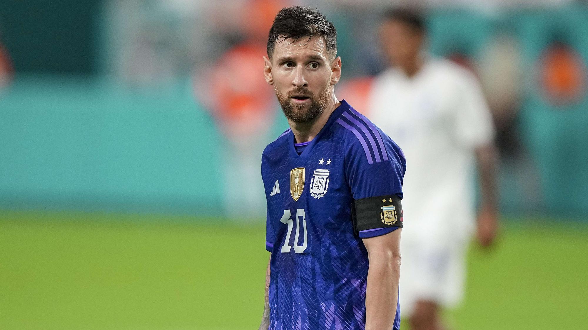Leo Messi, durante el Argentina-Honduras