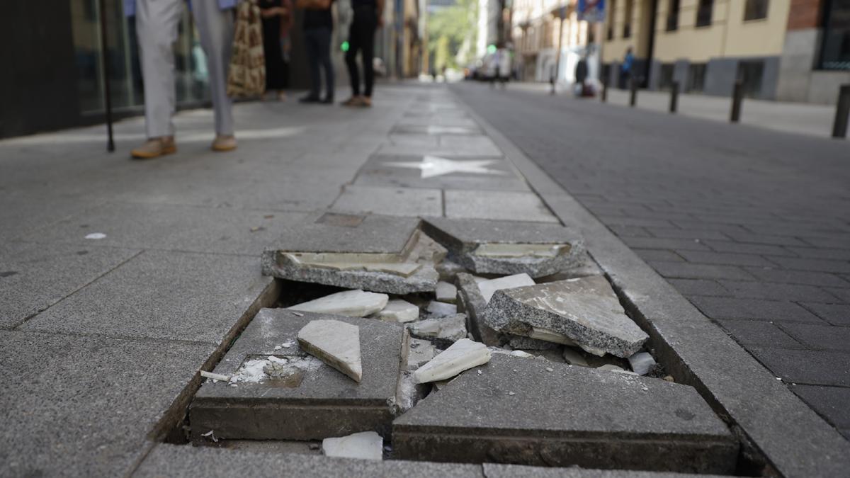 Destrozan la estrella de Penélope Cruz en el 'Paseo de la Fama' de Madrid