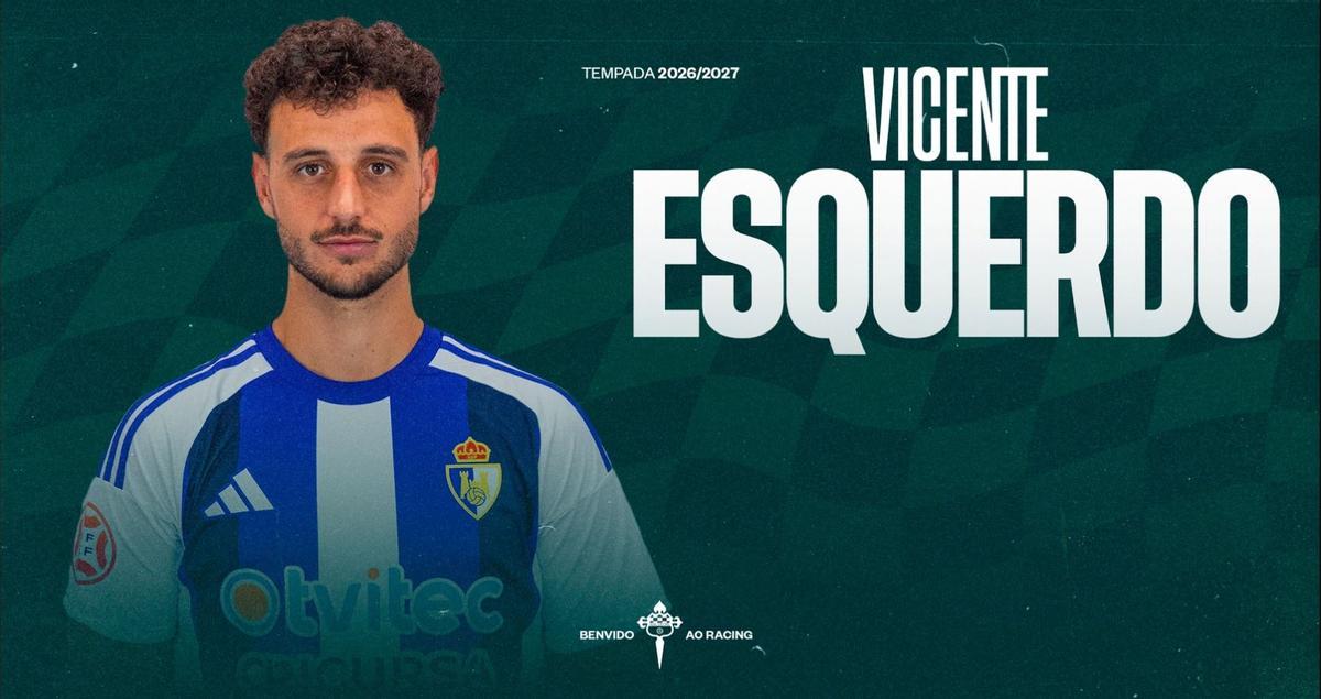 Vicente Esquerdo, nuevo jugador del Racing de Ferrol