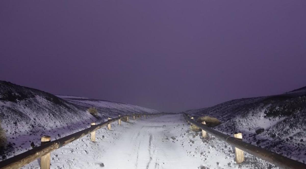 Primera nevada en el Teide