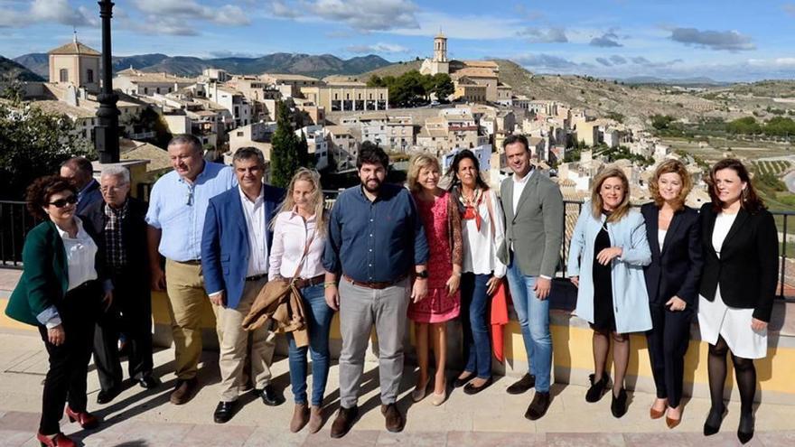 Marisol Sánchez, Joaquín López, Susana Hernández, Juan Luis Soto y Pedro Saura, ayer.