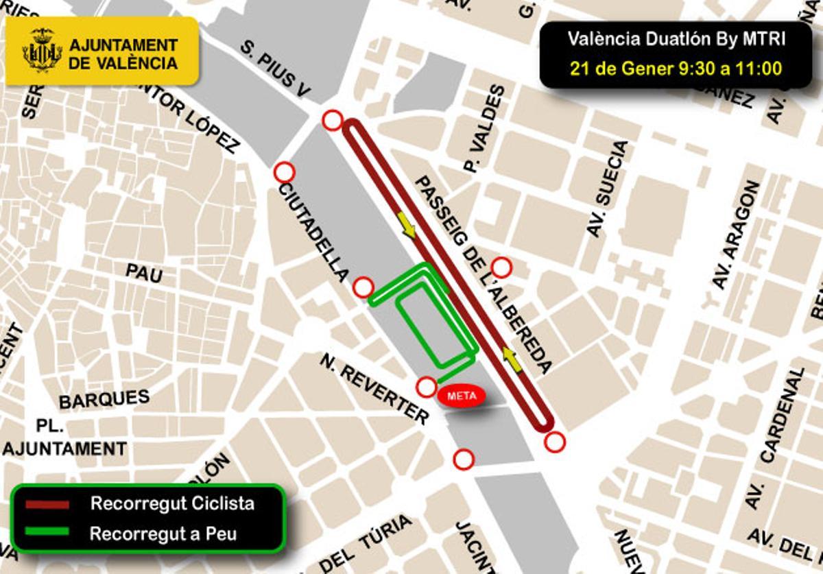 Recorrido del Valencia Duatlón By Mtri.