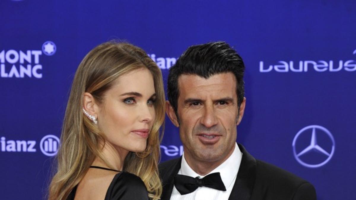 Helen Svedin y Luis Figo