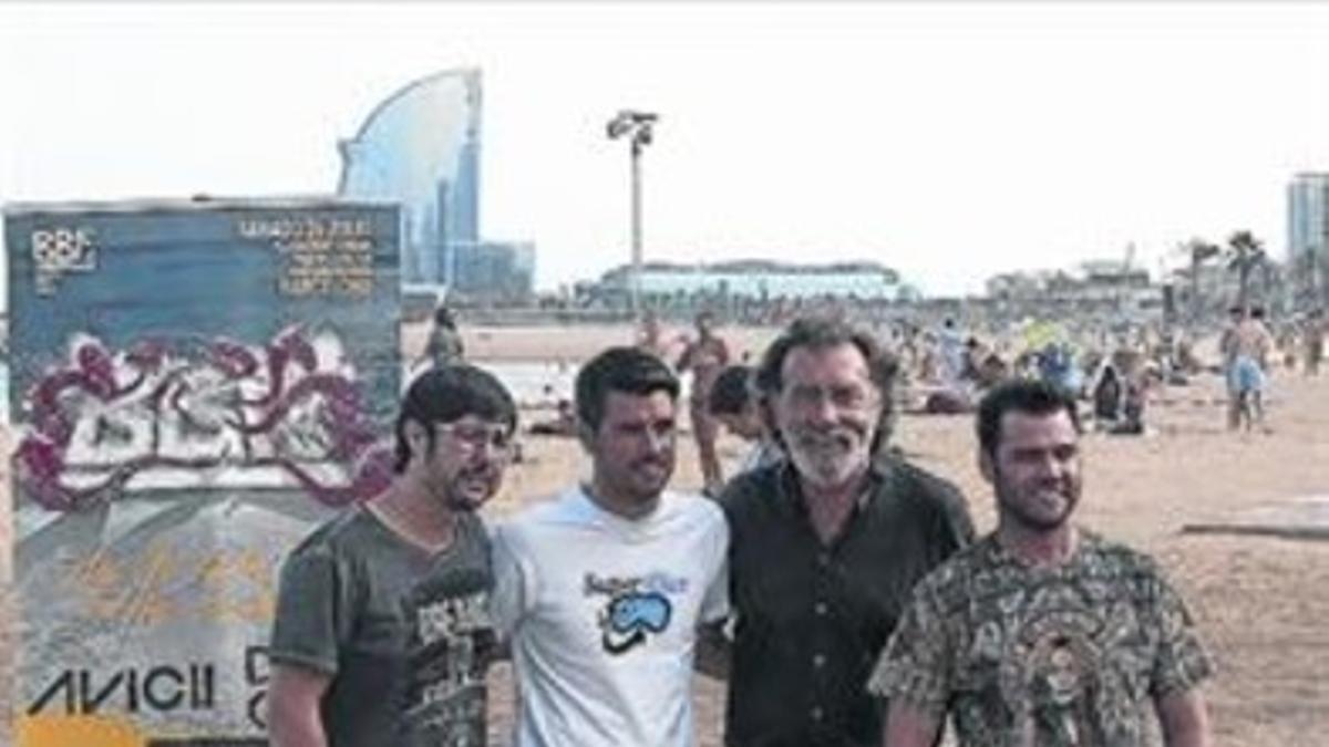 Marsal Ventura, Àlex de Guirior, Pino Sagliocco y Nieto, ayer en Barcelona.