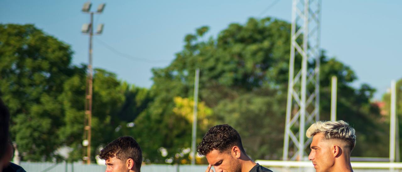 Cristo García, a la derecha, en un entrenamiento