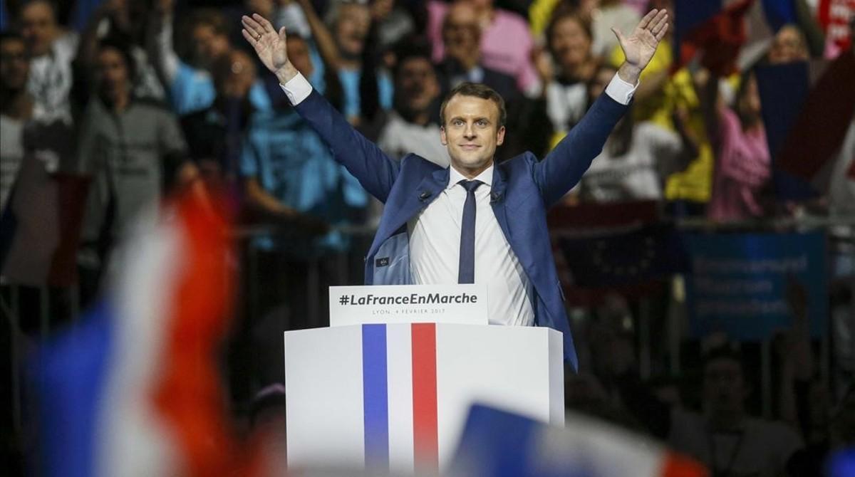 Emmanuel Macron, durante su intervención Lyon,