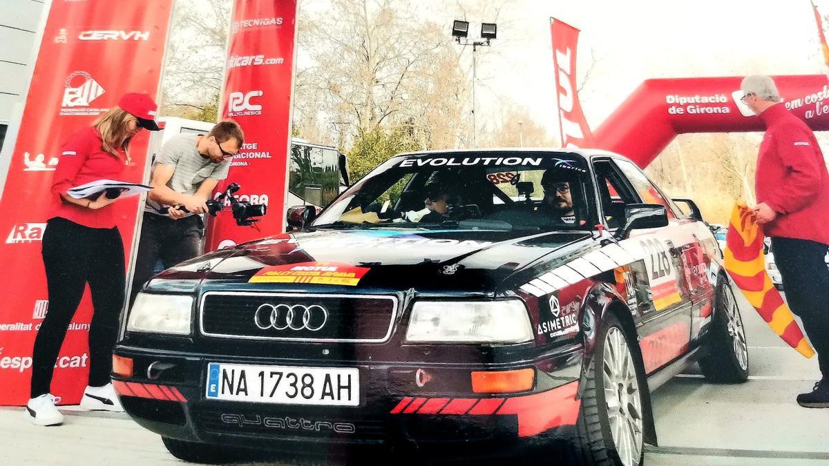 El Audi 80 Quattro que conduce el cacereño Juanmi Amaya.