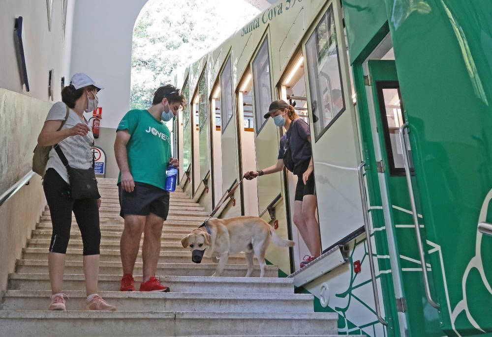 El funicular de la Santa Cova torna a funcionar