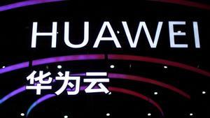 FILE PHOTO: Letterings that form the name of Chinese smartphone and telecoms equipment maker Huawei are seen during Huawei Connect in Shanghai