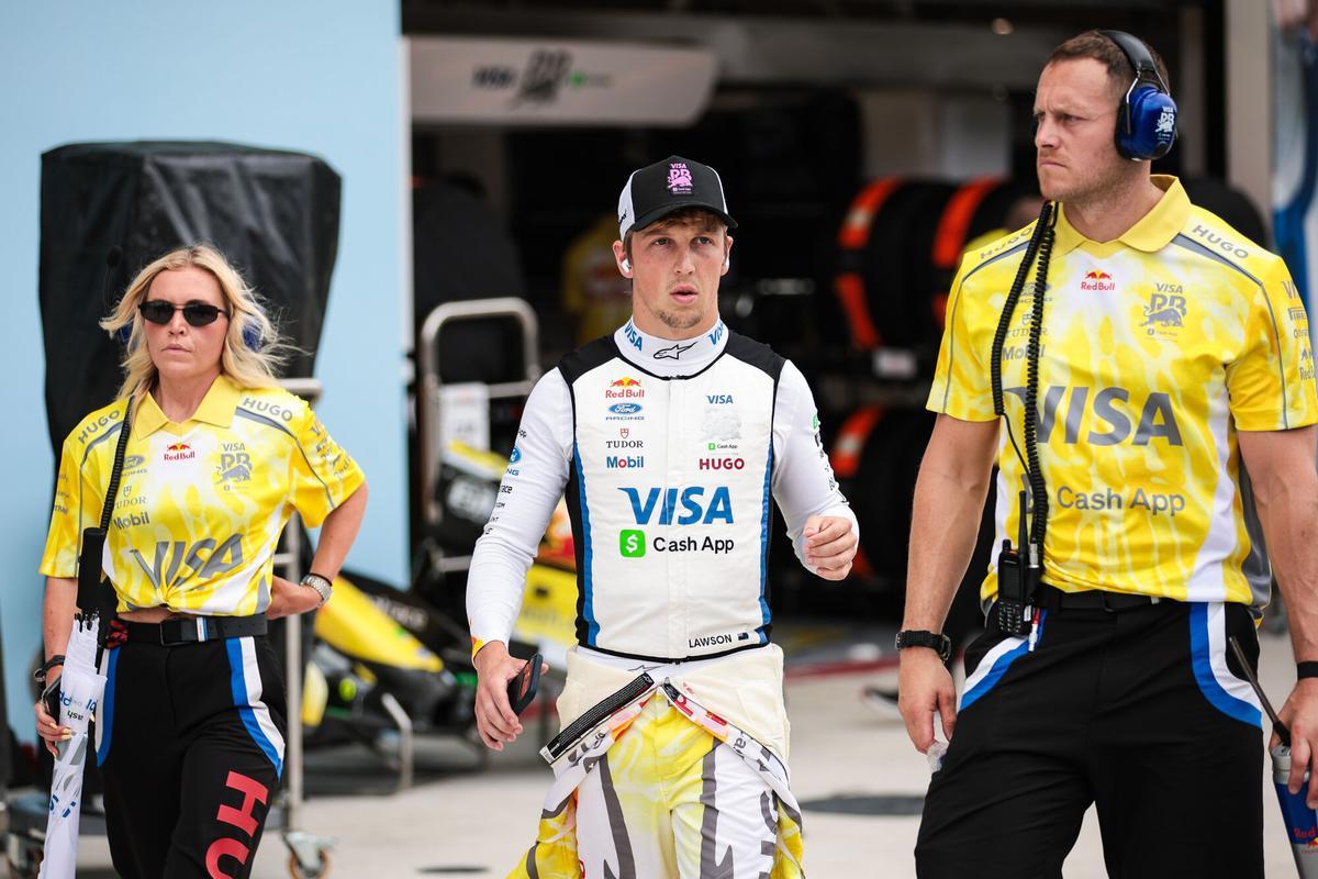 LAWSON Liam (nzl), Visa Cash App RB F1 Team VCARB03, portrait during the Formula 1 Miami Grand Prix 2026, 4th round of the 2026 Formula One World Championship from May 1 to 3, 2026 on the Miami International Autodrome, in Miami Gardens, USA - Photo Eric Alonso / DPPI AFP7 03/05/2026 ONLY FOR USE IN SPAIN