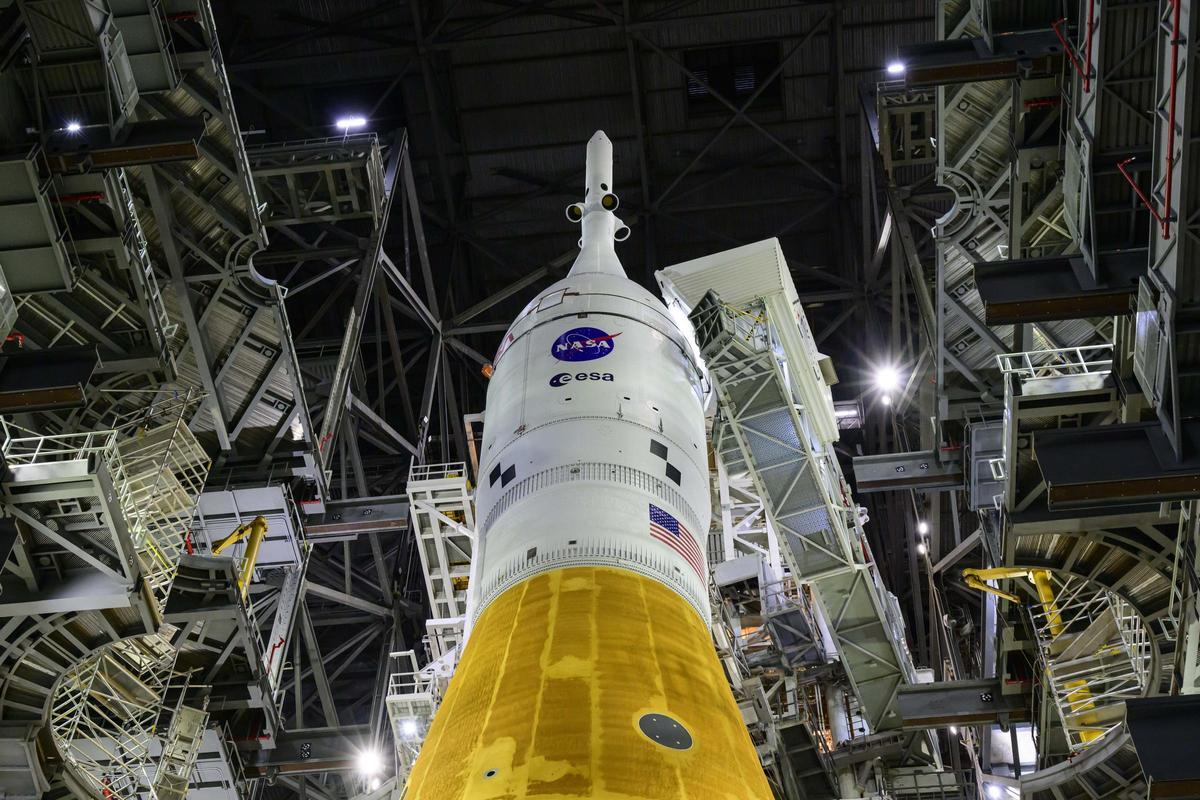 Imagen: El cohete  Space Launch System (SLS)